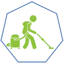 kom_reiniging_bodem_stofzuigen_2 tapijten stofzuigen pictogram schoonmaakbedrijf kom cleaning